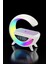 Bluetooth Hoparlör Dijital Göstergeli Wireless Şarj Rgb Işıklı 5
