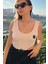 Crystal Şerit Taşlı Slim Fit Kolsuz T-Shirt Kalın Askılı Siyah Kadın Atlet 1