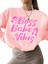 Sweatshirt Boss Babe Vibes Baskılı 3 Iplik Kalın Pembe Sevgili Kombin 1