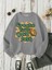 Sweatshirt Create Your Own Path Baskılı 3 Iplik Kalın Gri Sevgili Kombin 3