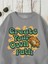 Sweatshirt Create Your Own Path Baskılı 3 Iplik Kalın Gri Sevgili Kombin 4