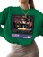 Sweatshirt Cassette Baskılı 3 Iplik Kalın Yeşil Sevgili Kombin 1