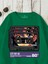 Sweatshirt Cassette Baskılı 3 Iplik Kalın Yeşil Sevgili Kombin 4
