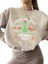 Sweatshirt Christmas Sweater Baskılı 3 Iplik Kalın Bej Sevgili Kombin 1