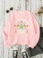 Sweatshirt Christmas Sweater Baskılı 3 Iplik Kalın Pembe Sevgili Kombin 3