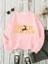 Sweatshirt Deer Hunter Club Baskılı 3 Iplik Kalın Pembe Sevgili Kombin 3