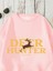 Sweatshirt Deer Hunter Club Baskılı 3 Iplik Kalın Pembe Sevgili Kombin 4