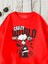 Sweatshirt Crazy World Baskılı 3 Iplik Kalın Kırmızı Sevgili Kombin 4