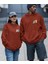 Dinozor Baskılı Sevgili Sweatshirt Kombin Ikili Set 1