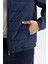 Slim Fit Dar Kesim Dik Yaka Lastikli ve Fermuarlı Su Geçirmez Mont D7532AX25SP 5