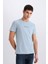 %100 Pamuk Slim Fit Dar Kesim Bisiklet Yaka Baskılı Kısa Kollu Tişört X3932AZ25SM 4
