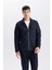 Slim Fit Dar Kesim Polo Yaka Fermuarlı Mevsimlik Baharlık Mont D7533AX25SP 3