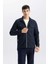 Slim Fit Dar Kesim Polo Yaka Fermuarlı Mevsimlik Baharlık Mont D7533AX25SP 4