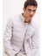 Slim Fit Dar Kesim Dik Yaka Lastikli ve Fermuarlı Su Geçirmez Mont D7532AX25SP 4