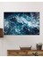 - Mavi Deniz Dalgası Soyut Cam Tablo Ev ve Ofis Duvar Dekoru 2