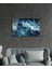 - Mavi Deniz Dalgası Soyut Cam Tablo Ev ve Ofis Duvar Dekoru 3