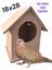 Ahşap Kumru Güvercin Kuş Yuvası Kuş Evi Folluk 18x28 cm 1