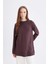 Regular Fit Bisiklet Yaka Basic Düz Triko Kazak Tunik C4474AX24AU 3