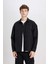 Oversize Geniş Kalıp Jean Uzun Kollu Basic Düz Gömlek D5111AX24AU 4