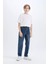 Erkek Çocuk Loose Fit Düz Paça Basic Düz Jean Pantolon C3698A824WN 3