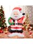 Ayaklı Gözlüklü Noel Baba Folyo Balon Yılbaşı Folyo Balon Süsü 3