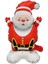 Ayaklı Küçük Oturan Noel Baba Folyo Balon Yılbaşı Folyo Balonu Süsü 2