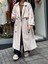 Diagonel Astarlı Oversize Kaşe Kaban 1
