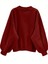Kadın 3 Iplik Kırmızı Comfort In Paris Baskılı V Yaka Oversize Sweatshirt 2