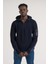 Regular Fit Kapşonlu Yan Fermuarlı Cepli Peluş Sweatshirt 3