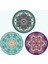 3 Adet 12X12CM Mandala Bardak Altlığı Sehpa Için (Yurt Dışından) 1