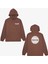 Classic Erkek Grafik Baskılı Kahverengi Hoodie 1
