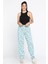 Kadın Beli Lastikli Desenli Pijama Altı 2