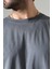 %100 Pamuk Basic Model Kaşkorseli Kısa Kol Oversize Erkek T-Shirt 21909 Boyalı Gri 2