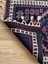 59 x 123 cm Lacivert Geleneksel Çiçek Desenli Küçük Boy Kilim 4
