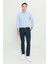 Erkek Lacivert 360 Derece Her Yöne Esneyen Slim Fit Dar Kesim Diyagonal Esnek Desenli Pantolon 1