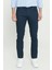Erkek Lacivert 360 Derece Her Yöne Esneyen Slim Fit Dar Kesim Diyagonal Esnek Desenli Pantolon 2