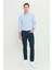 Erkek Lacivert 360 Derece Her Yöne Esneyen Slim Fit Dar Kesim Diyagonal Esnek Desenli Pantolon 4
