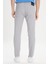 Erkek Gri 360 Derece Her Yöne Esneyen Slim Fit Dar Kesim Diyagonal Esnek Desenli Pantolon 5