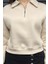 Polo Yaka Yarım Fermuarlı Üç Iplik Şardonlu Sweatshirt 3