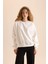 Coool Oversize Geniş Kalıp Bisiklet Yaka Basic Düz Kalın Sweatshirt D9022AXNS 3
