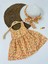 Hat And Spotted Themed 2 Parça Elbise Set Kız Takım Turuncu 1