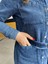 Begum Akman Boydan Düğmeli Denim Elbise 4