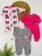 Leopars 3 Lü Tulum Set Pembe 1