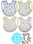 Bebek % 100 Cotton Arkası Muşambalı Su Geçirmez Renkli Mama Önlüğü 12'li Set 2-3 Yaş 2