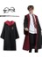Harry Potter Gryffindor Kapişonlu Çocuk Kostüm + Asa + Gözlük Seti 9-10 Yaş 1