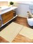 2'li Banyo Paspası Halisi Yaprak Desenli Pelus Kaymaz Taban Klozet Takimi Ebatlar 50.60 - 60.100 1