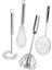4'lü Set Otomatik Basmalı Çırpıcı, Yağ Kevgiri, Tel Çırpıcı, Yumurta Çırpıcı Sos Karıştırıcı Mikser 1