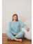 Kadın Raporlu Interlok Kumaş Büyük Beden Düğmeli Pijama Takımı Ma 1