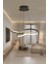 Modern Siyah Karçiçeği Model 3 Renk (Beyaz / Sarı / Günışığı) LED Avize 1