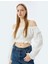 Balon Kollu Omzu Açık Gipeli Crop Bluz 1